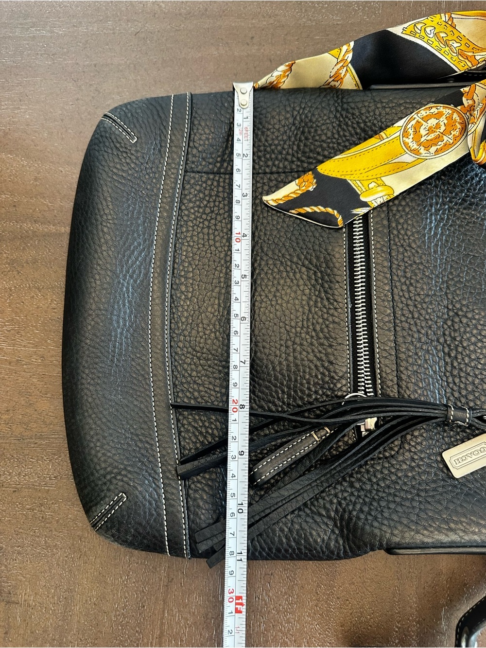 Coach Black Pebbled Leather Hobo Shoulder Bag - Picture 7 of 15